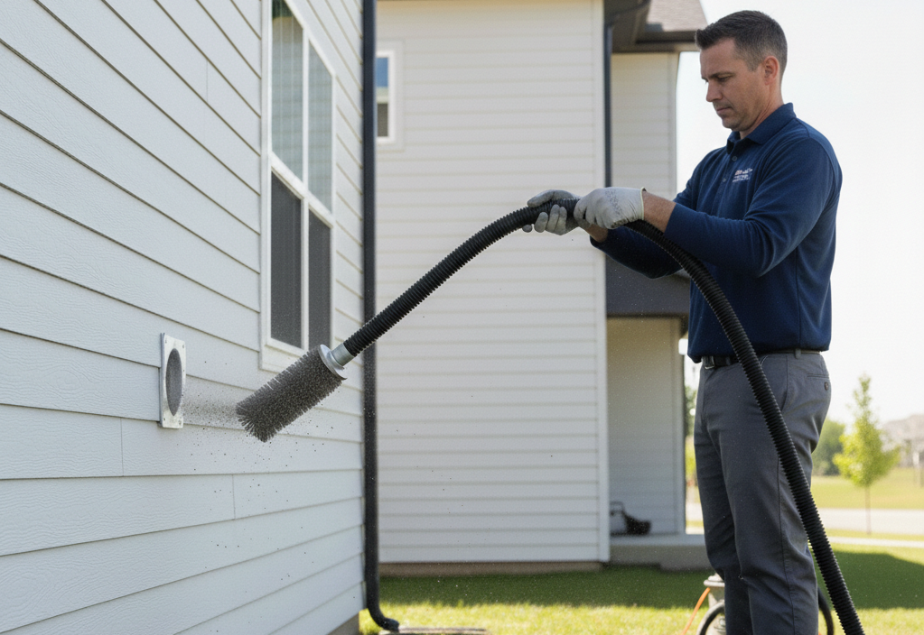 Rotary brush Dryer Vent cleaning